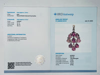 2.56 Ct Pear Natural Multi Coloured Tourmaline 14K Gold Pendant