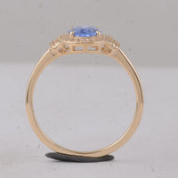 1.13 Ct Oval Sapphire 9K Gold Ring