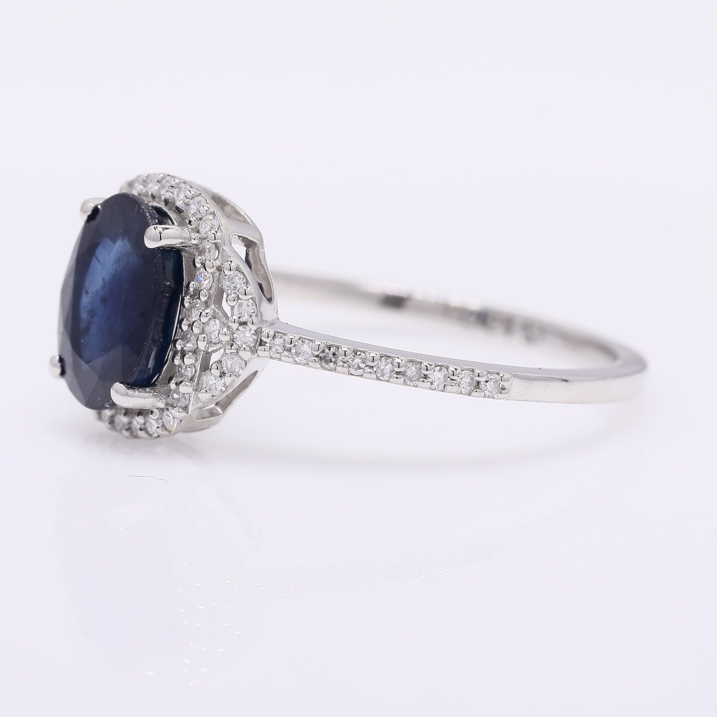 1.87 Ct Oval Mixed Cut Natural Sapphire 950 Platinum Ring