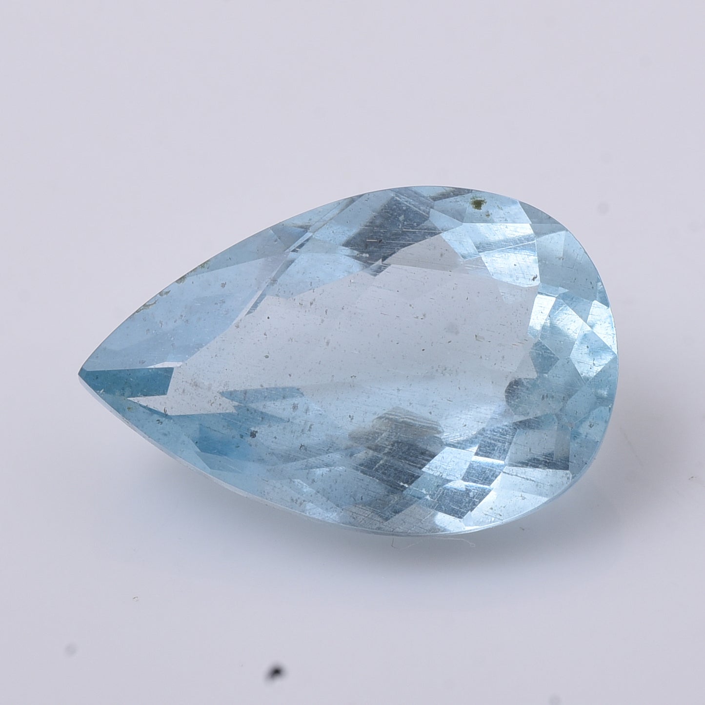 3.82 Natural Beryl Aquamarine Pear Mixed Cut Gemstone