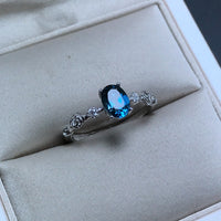 Blue Topaz 925 Sterling Silver Ring