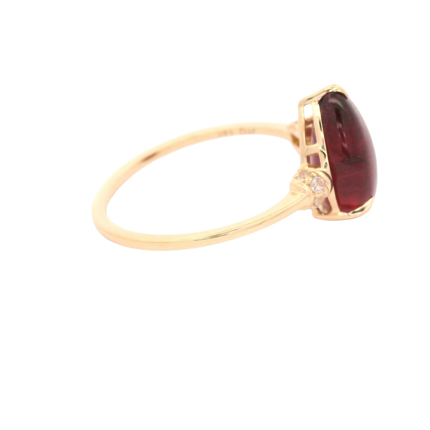 3.79 Ct Pear Tourmaline 14K Gold Ring
