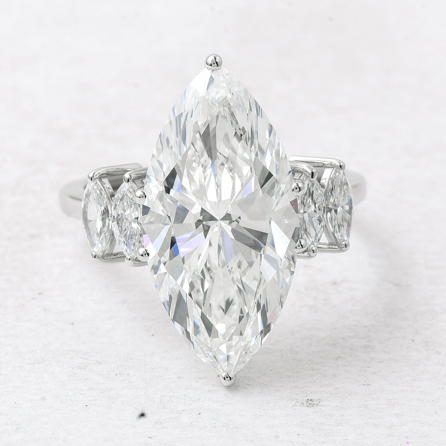 8.26 Ct Marquise Lab Grown Diamond 14K Gold Ring