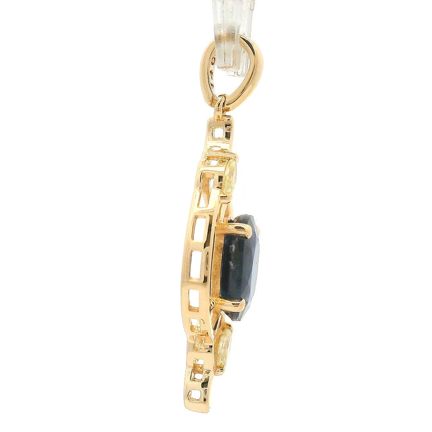 1.71 Ct Oval Sapphire 14K Gold Pendant