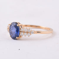 1.05 Ct Oval Sapphire 14K Gold Ring