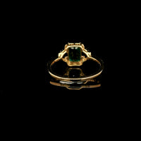 1.23 Ct Octagon Step Cut Natural Emerald 14K Gold Ring