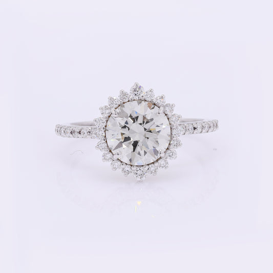 2.48 Carats Lab Grown Diamond 14K Gold Ring