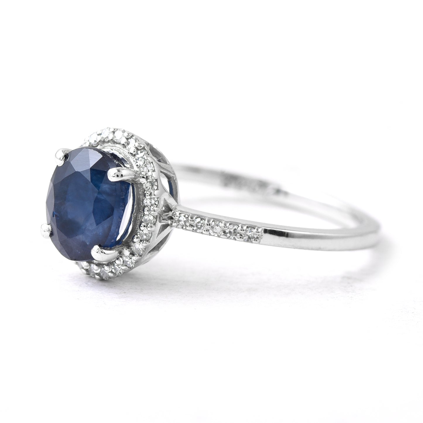 1.88 Ct Oval Sapphire 950 Platinum Ring