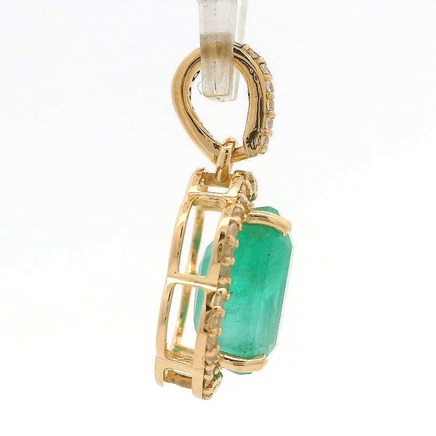 2.67 Ct Octagon Emerald 14K Gold Pendant