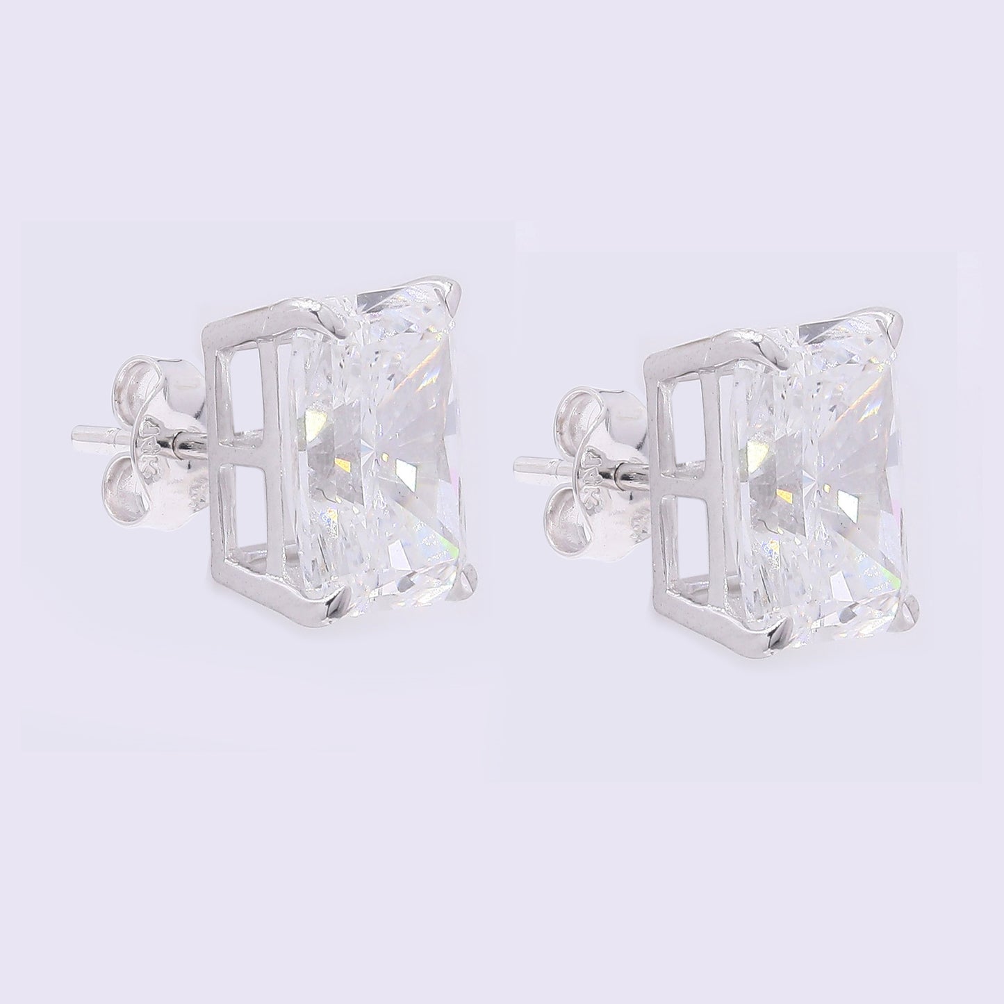 3.74 Carats Lab Grown Diamond 14K Gold Earrings