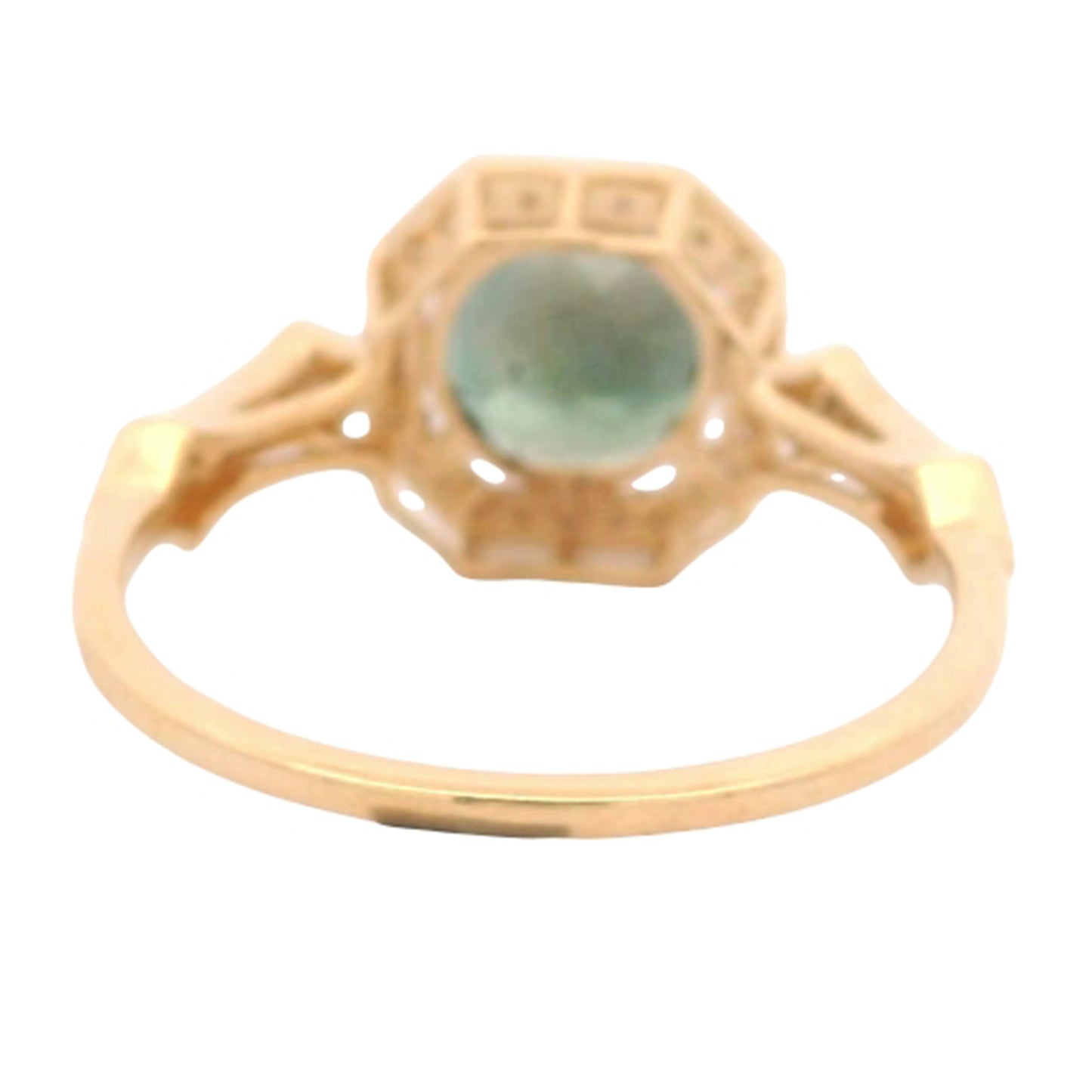 1.38 Ct Round Oregon Sunstone 14K Gold Ring