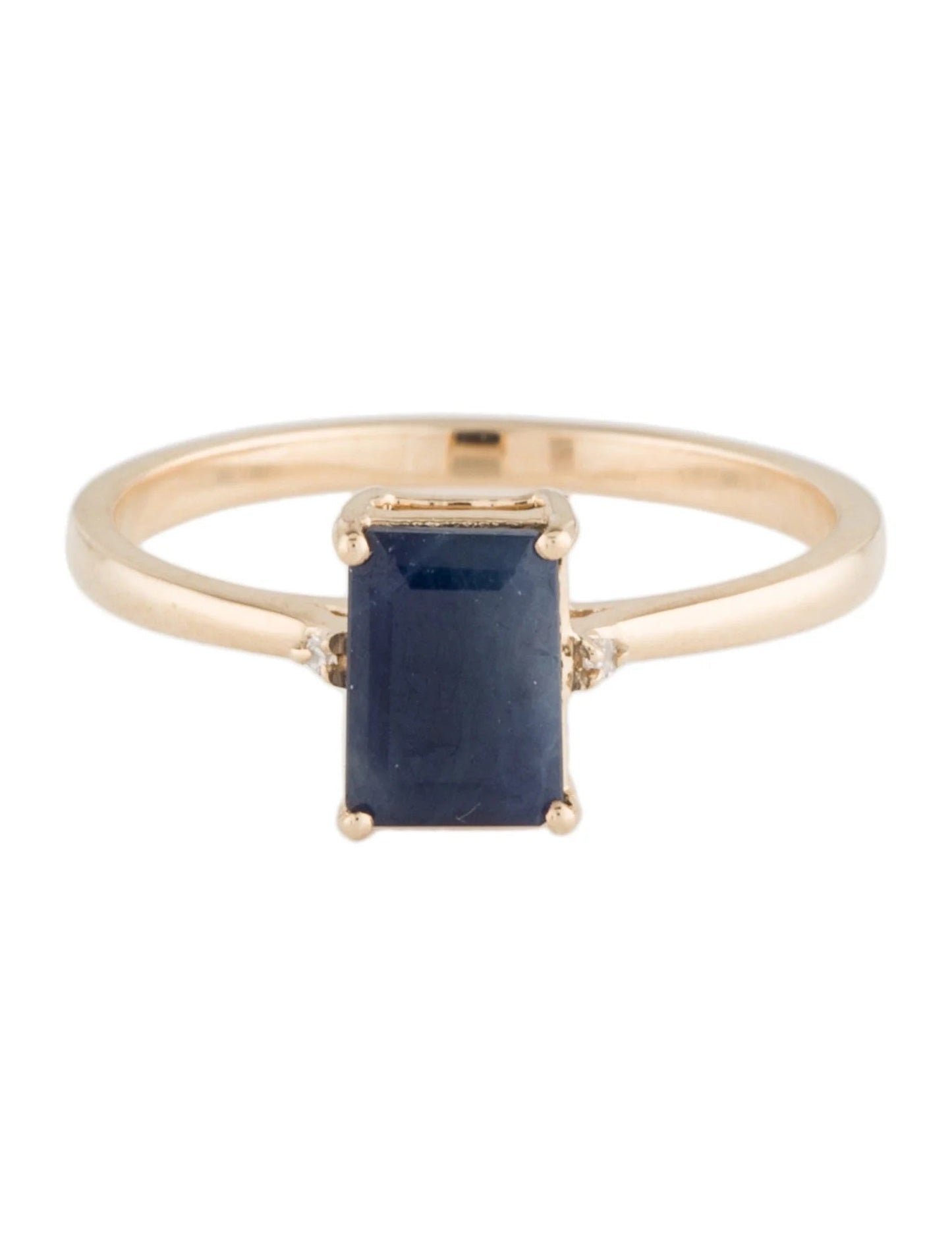 14K 1.18ct Sapphire & Diamond Cocktail Ring