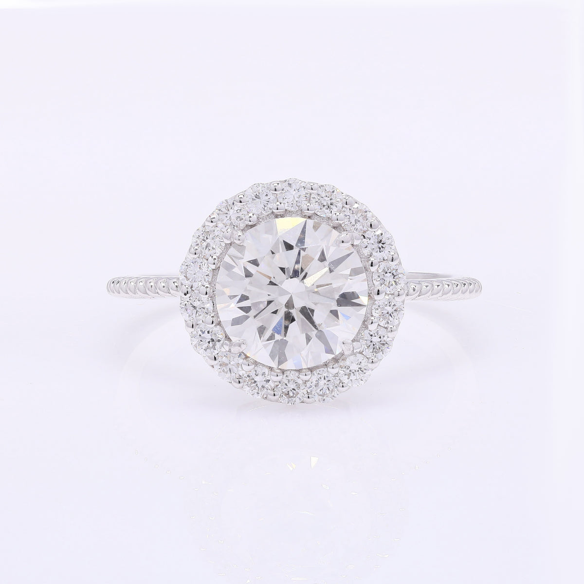 2.43 Carats Lab Grown Diamond 14K Gold Ring
