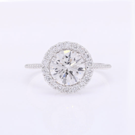 2.43 Carats Lab Grown Diamond 14K Gold Ring