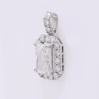 2.65 Carats Lab Grown Diamond 950 Platinum Pendant