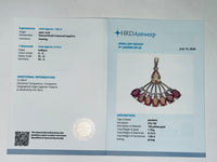 1.97 Ct Pear, Oval Natural Multi Coloured Sapphire 14K Gold Pendant