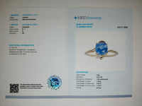2.13 Ct Cushion Natural Tanzanite 14K Gold Ring