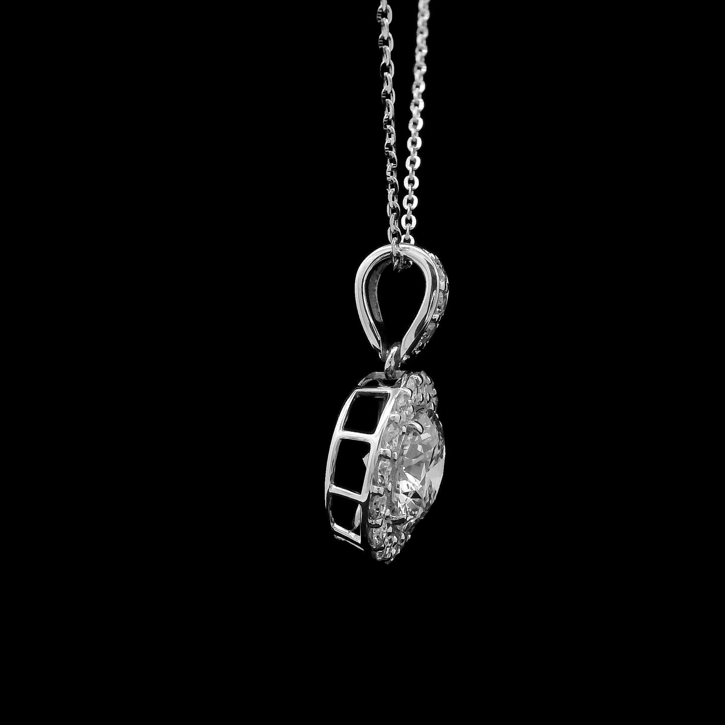 1.98 Ct Round Lab Grown Diamond 14K Gold Pendant