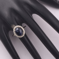 5.30 Ct Oval Sapphire 9K Gold Ring