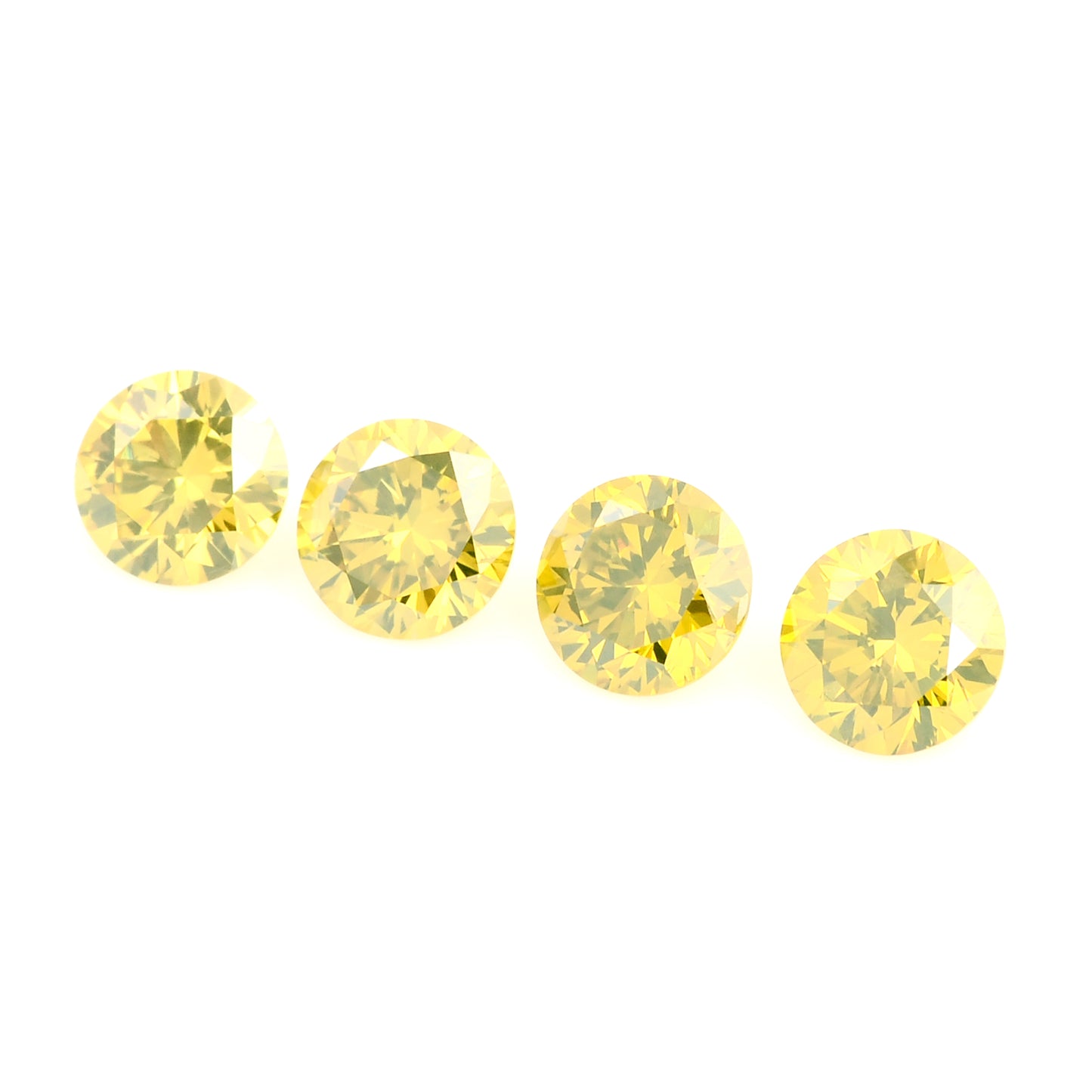 0.65 Yellow Diamond Round Loose Gemstone