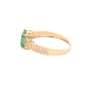 1.79 Ct Octagon Emerald 14K Gold Ring