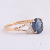 2.08 Ct Oval Natural Sapphire 14K Gold Ring