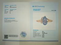 1.08 Ct Pear Natural Aquamarine 14K Gold Ring
