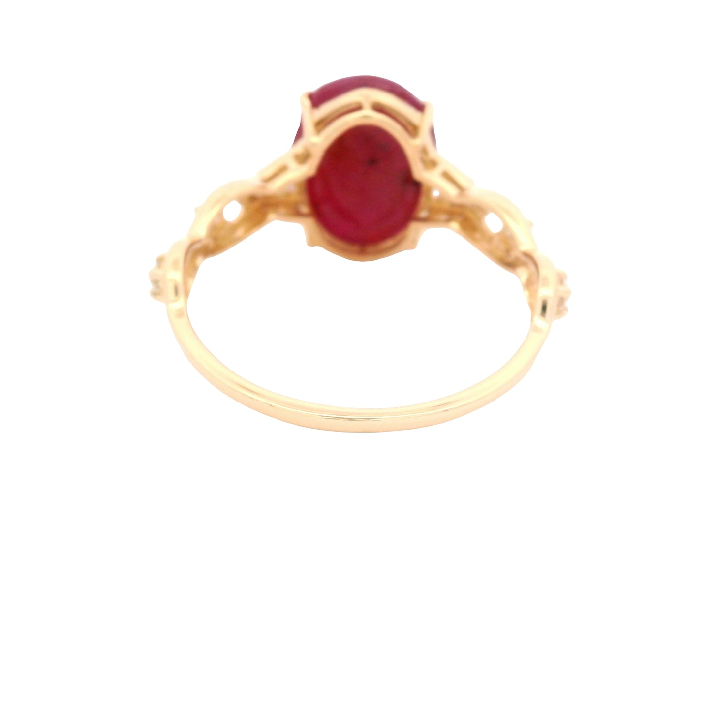 2.97 Ct Oval Ruby 14K Gold Ring