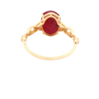 2.97 Ct Oval Ruby 14K Gold Ring
