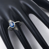 1.31 Ct Oval Mixed Cut Natural Sapphire 950 Platinum Ring