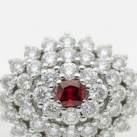 1.30 Ct Round Garnet, Cubic Zirconia 925 Sterling Silver Ring
