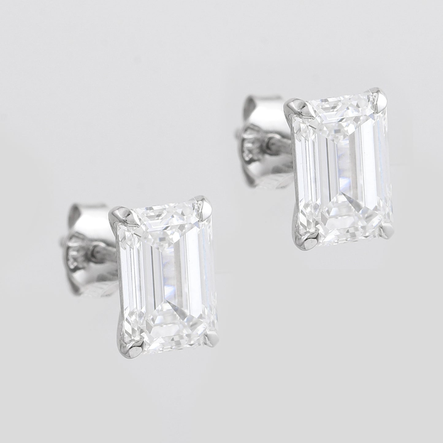 3.13 Carats Lab Grown Diamond 14K Gold Earrings