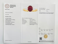 8.14 Ct Oval Ruby 18K Gold Ring