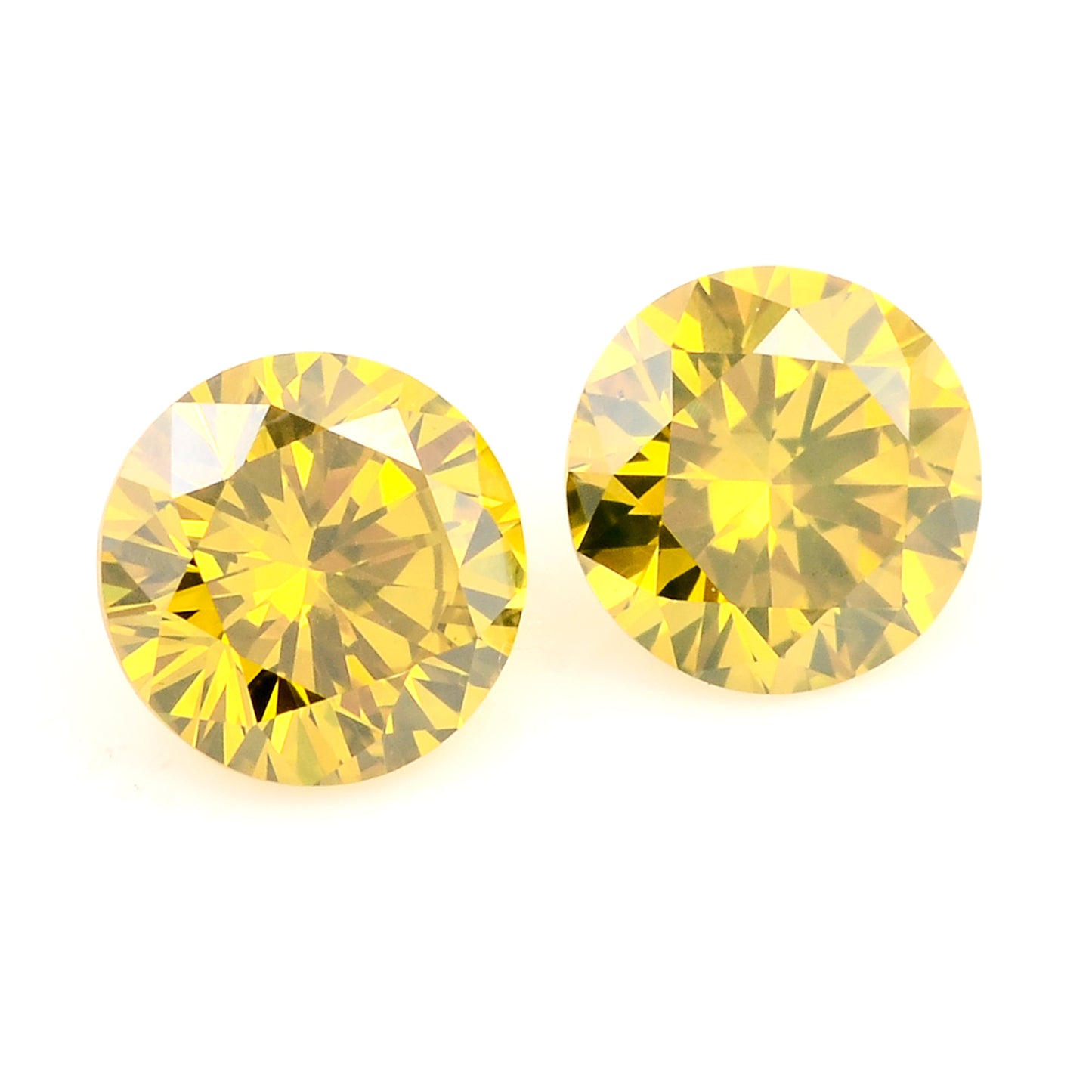 0.45 Yellow Diamond Round Loose Gemstone