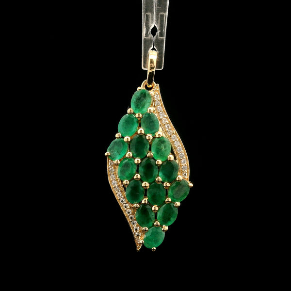 2.26 Ct Oval Emerald 14K Gold Pendant