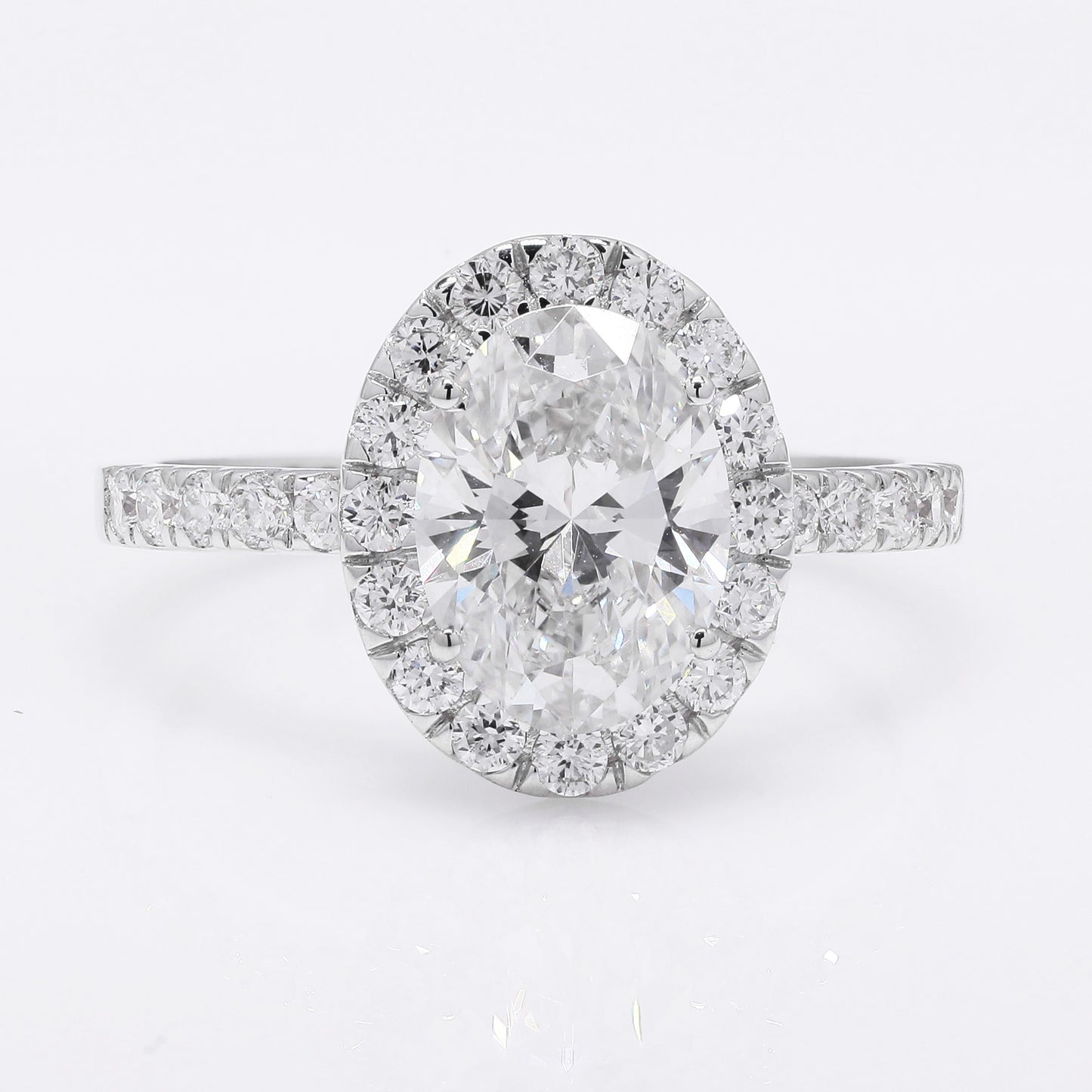 2.41 Ct Oval Brilliant Lab Grown Diamond 14K Gold Ring