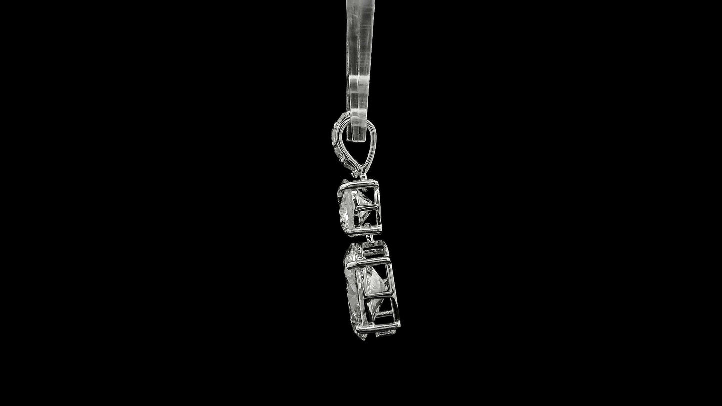 3.40 Carats Lab Grown Diamond 14K Gold Pendant