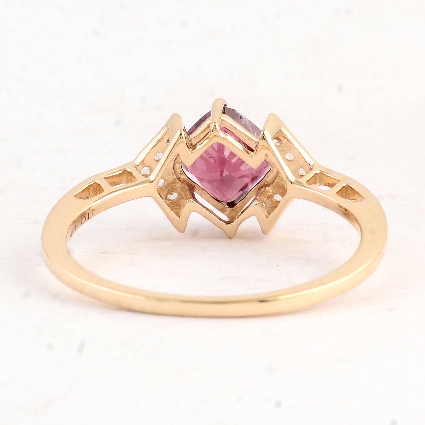 1.27 Ct Square Spinel 14K Gold Ring