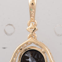 2.80 Ct Oval Sapphire 9K Gold Pendant
