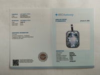 5.27 Ct Oval Mixed Cut Natural Aquamarine 950 Platinum Pendant
