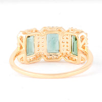 2.10 Ct Octagon Tourmaline 14K Gold Ring