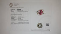2.53 Ct Oval Mixed Cut Lab Grown Ruby 14K Gold Ring