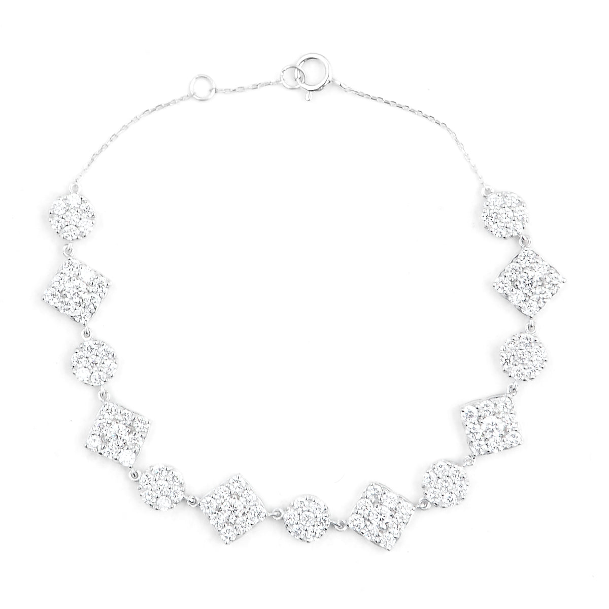 3.37 Carats Lab Grown Diamond 14K Gold Bracelet