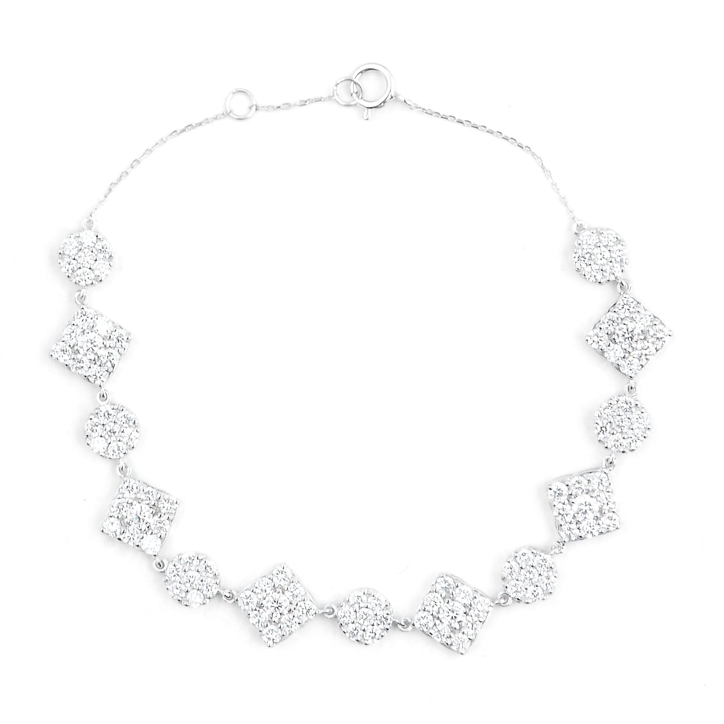3.37 Carats Lab Grown Diamond 14K Gold Bracelet