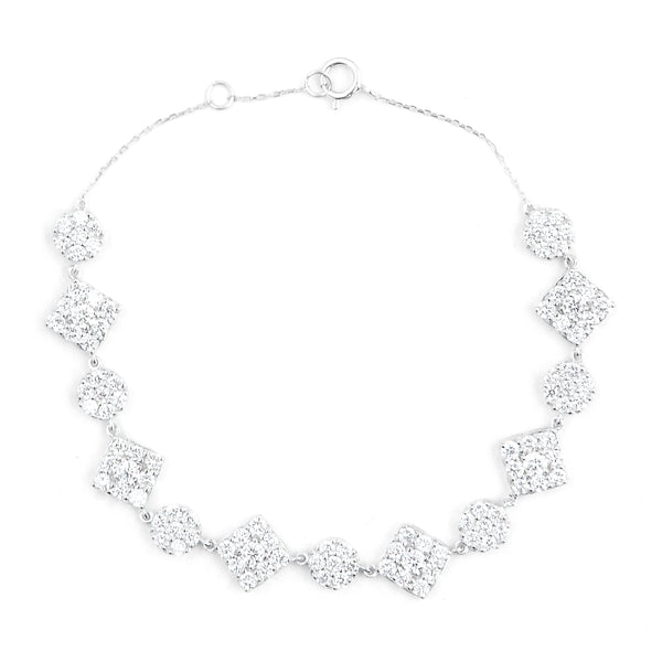 3.37 Carats Lab Grown Diamond 14K Gold Bracelet