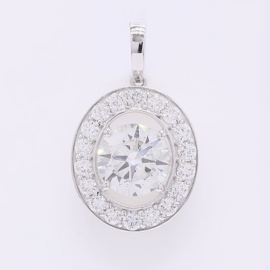 2.07 Carats Lab Grown Diamond 14K Gold Pendant