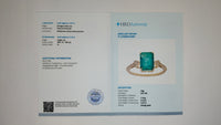2.57 Ct Octagon Step Cut Natural Emerald 14K Gold Ring