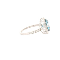 3.51 Carats Blue Lab Grown Diamond 14K Gold Ring