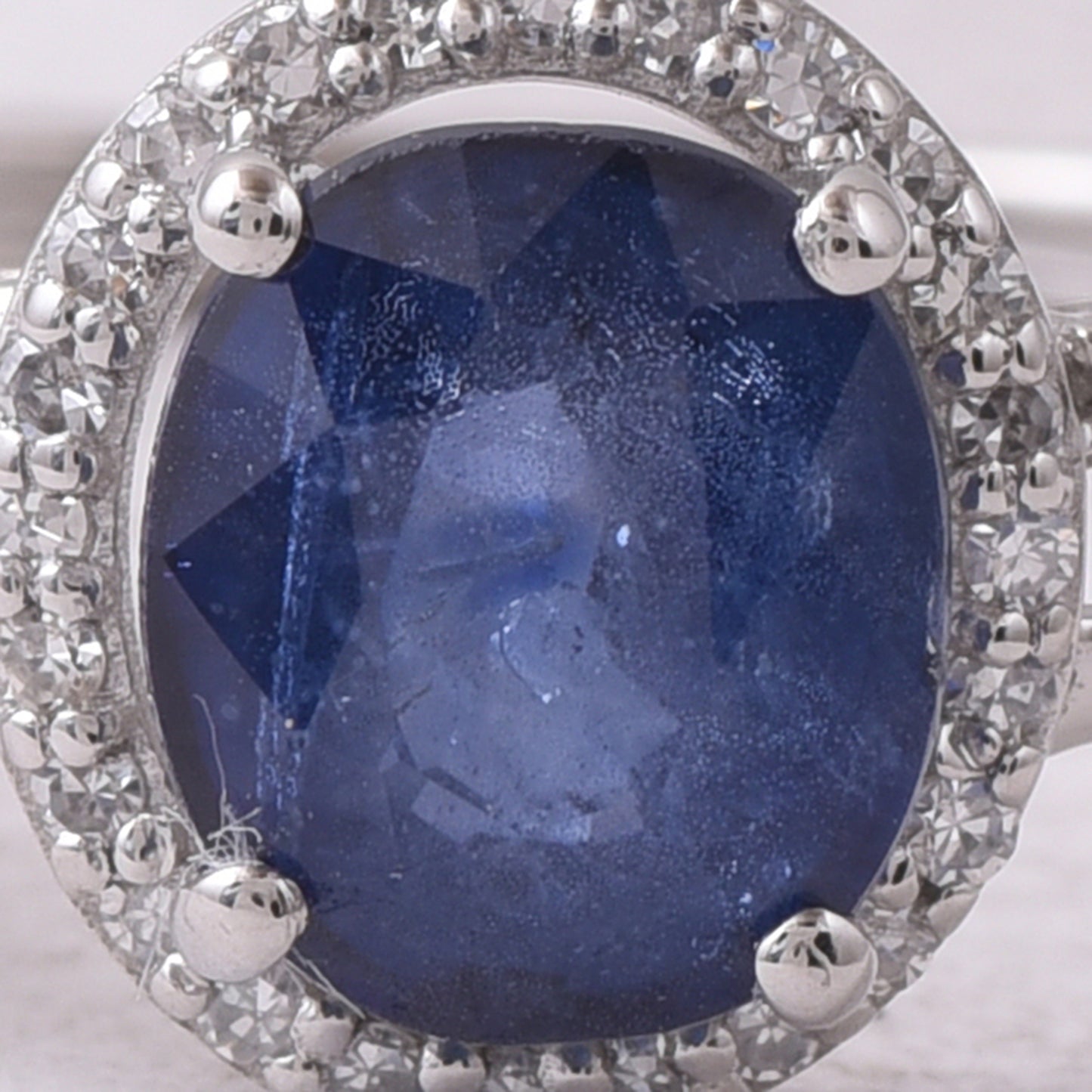 1.75 Ct Oval Mixed Cut Natural Sapphire 950 Platinum Ring