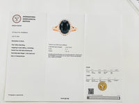4.52 Ct Oval Green Sapphire 18K Gold Ring